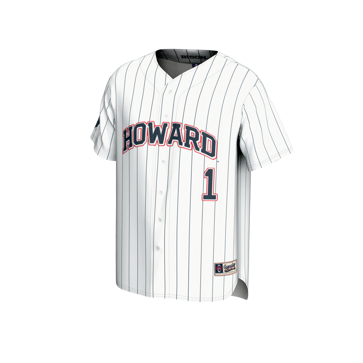 #1 Howard Bison GameDay Greats Lightweight Baseball Fashion Jersey - White