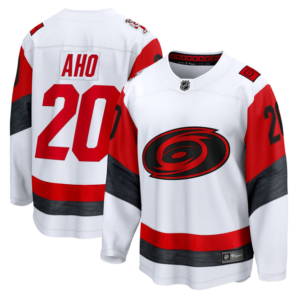 Carolina Hurricanes Sebastian Aho Fanatics White Away Breakaway Jersey
