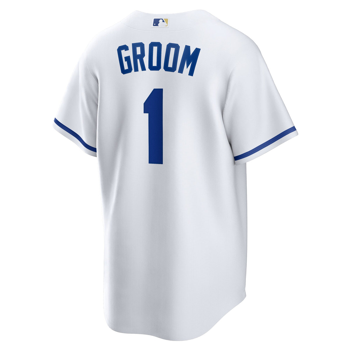 Kansas City Royals White #1 Groom Home Replica Jersey