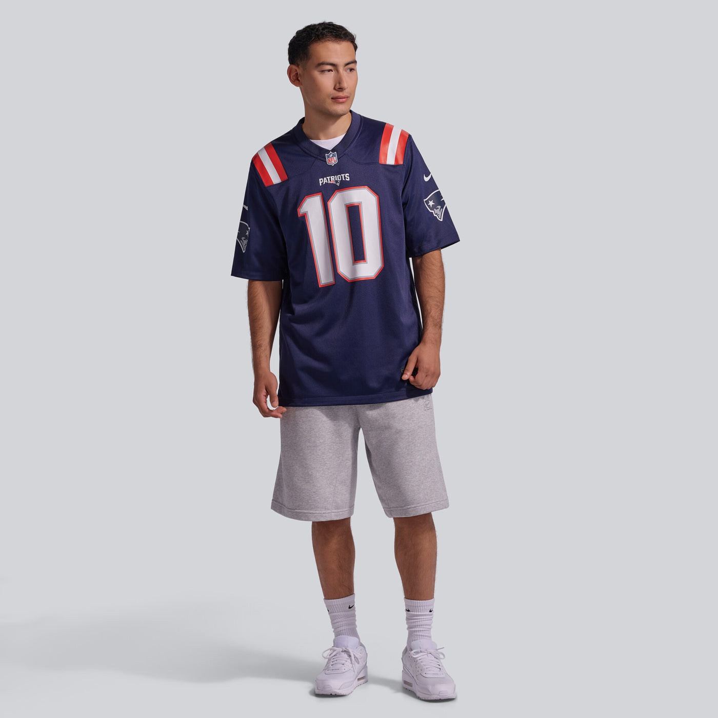 New England Patriots Drake Maye Nike Navy Player Game Jersey