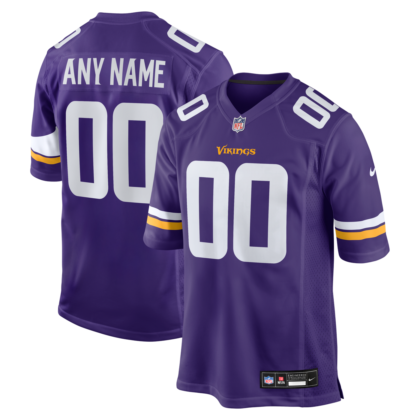 Minnesota Vikings Nike Purple Custom Game Jersey