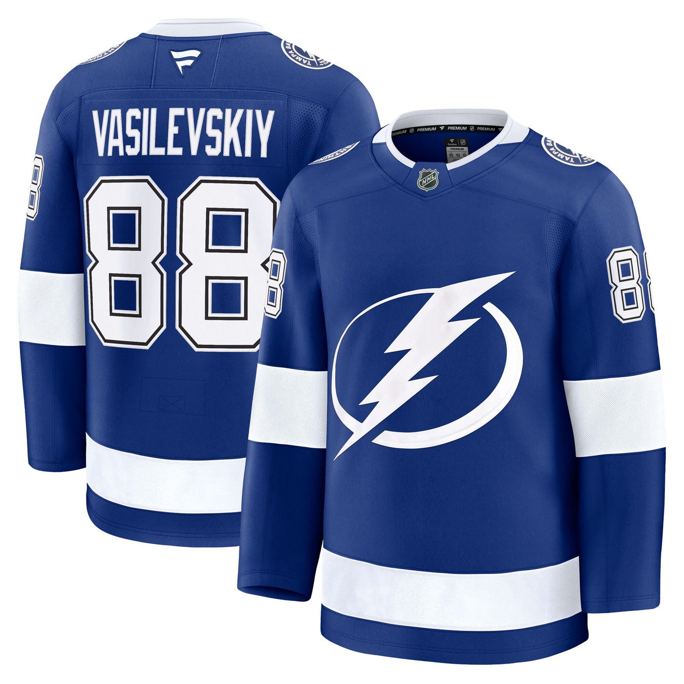 Tampa Bay Lightning Andrei Vasilevskiy Fanatics Blue Home Premium Jersey