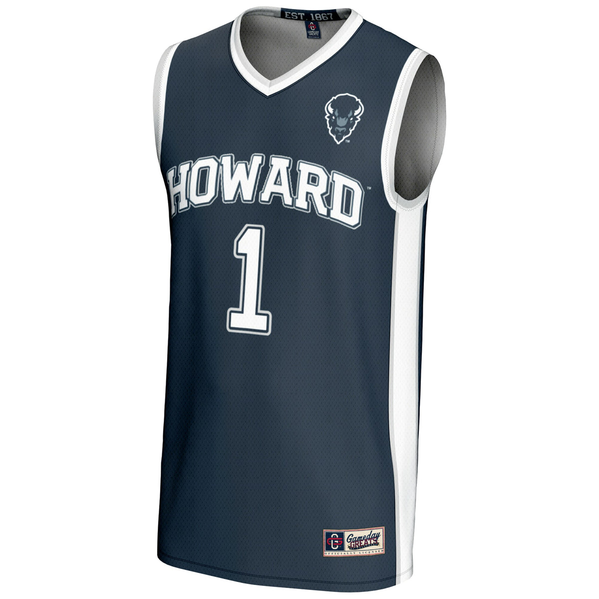 #1 Howard Bison GameDay Greats Lightweight Basketball Jersey - Navy