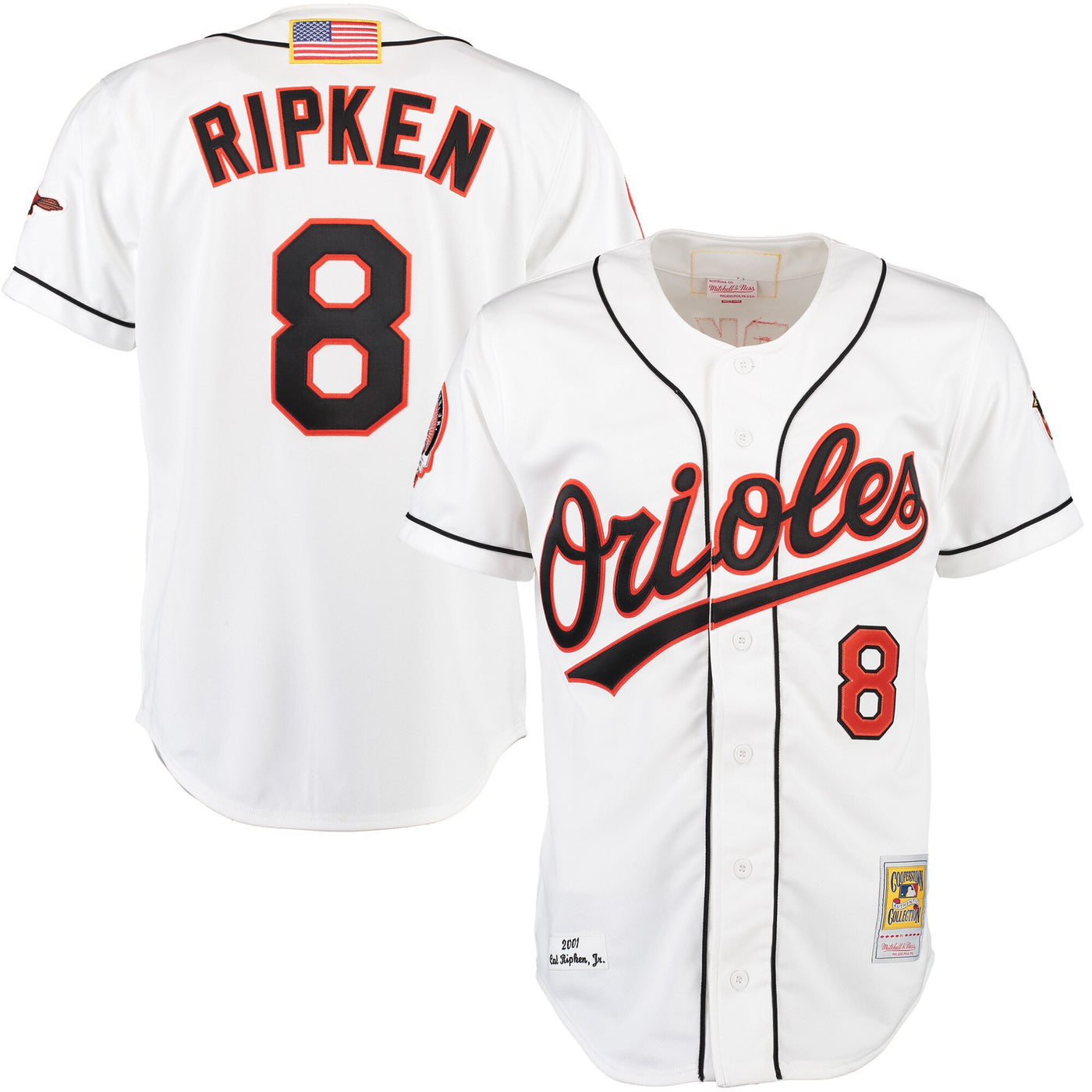 Baltimore Orioles Cal Ripken Mitchell & Ness White Home Authentic Jersey