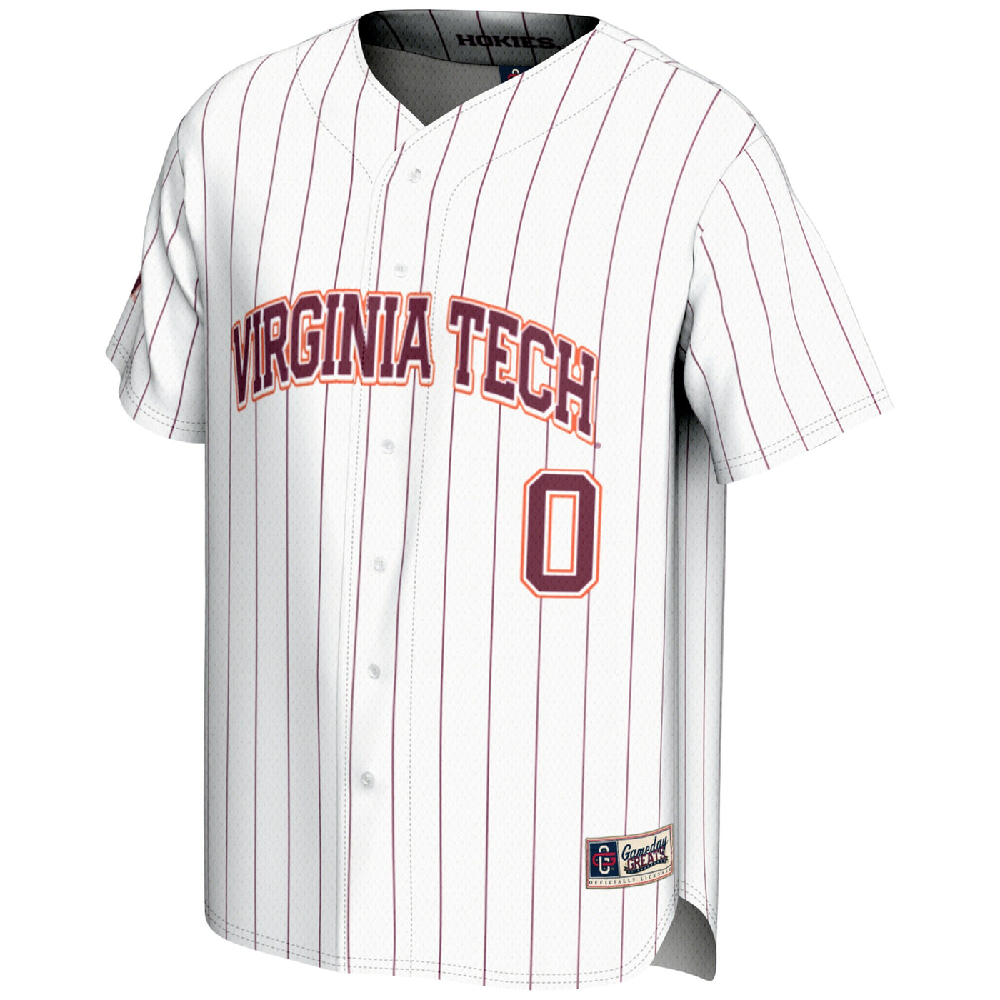 GameDay Greats #0 White Virginia Tech Hokies Lightweight Baseball Fashion Jersey