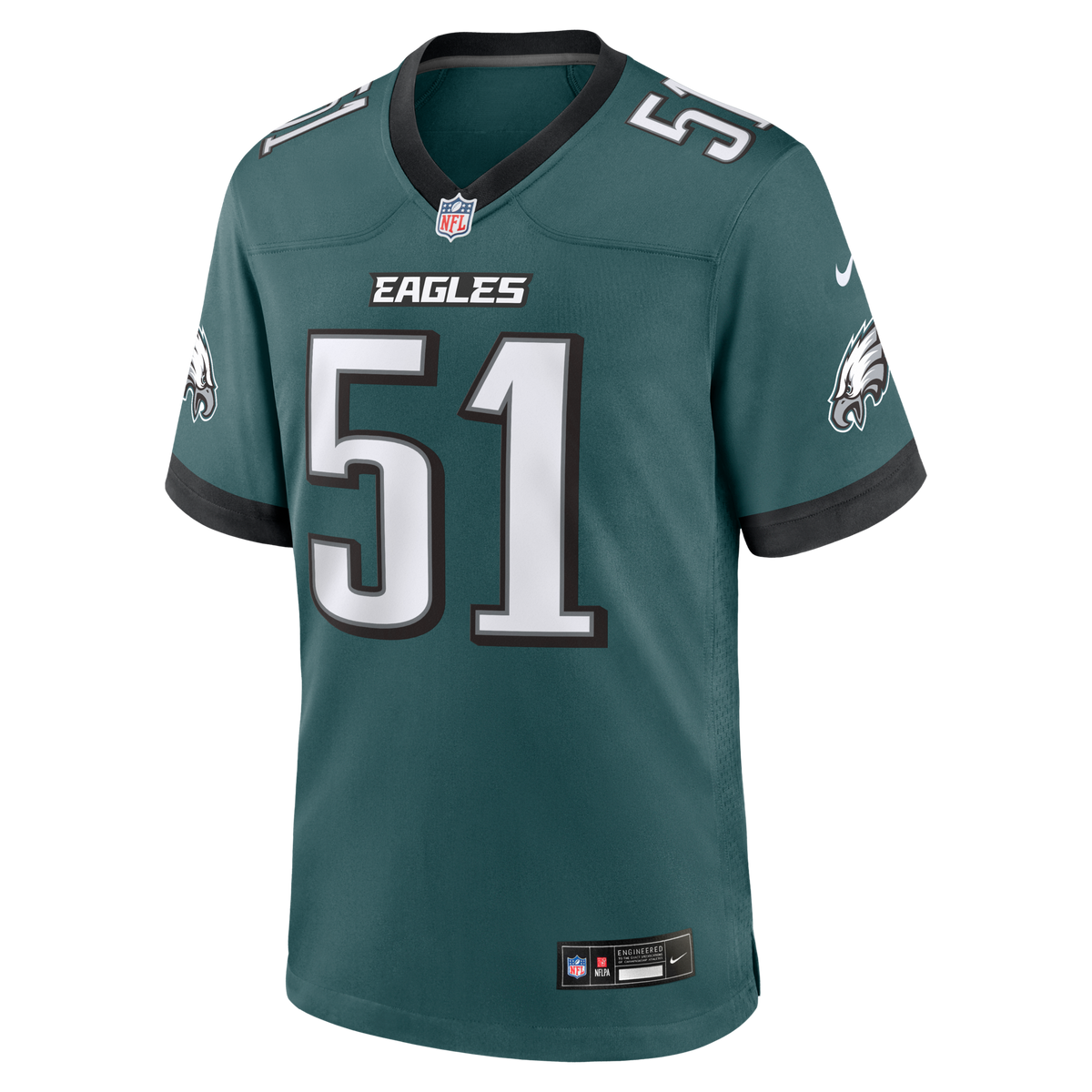 Philadelphia Eagles Cam Jurgens Midnight Green Team Game Jersey