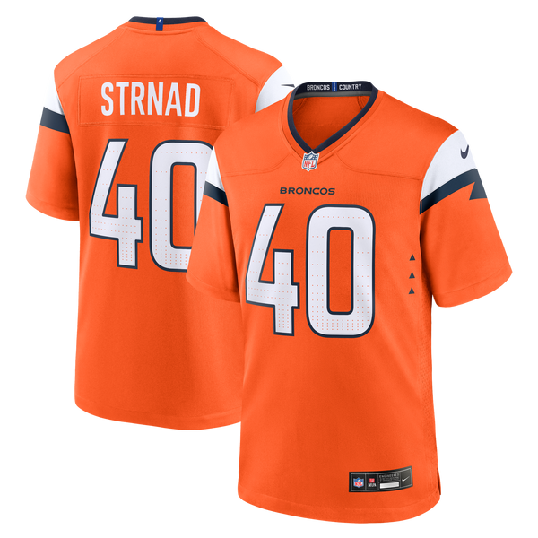 Denver Broncos Justin Strnad Nike Orange Team Game Jersey