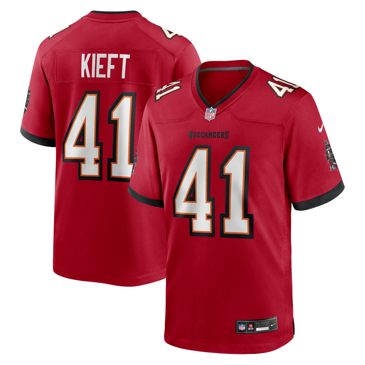 Tampa Bay Buccaneers Ko Kieft Red Game Player Jersey