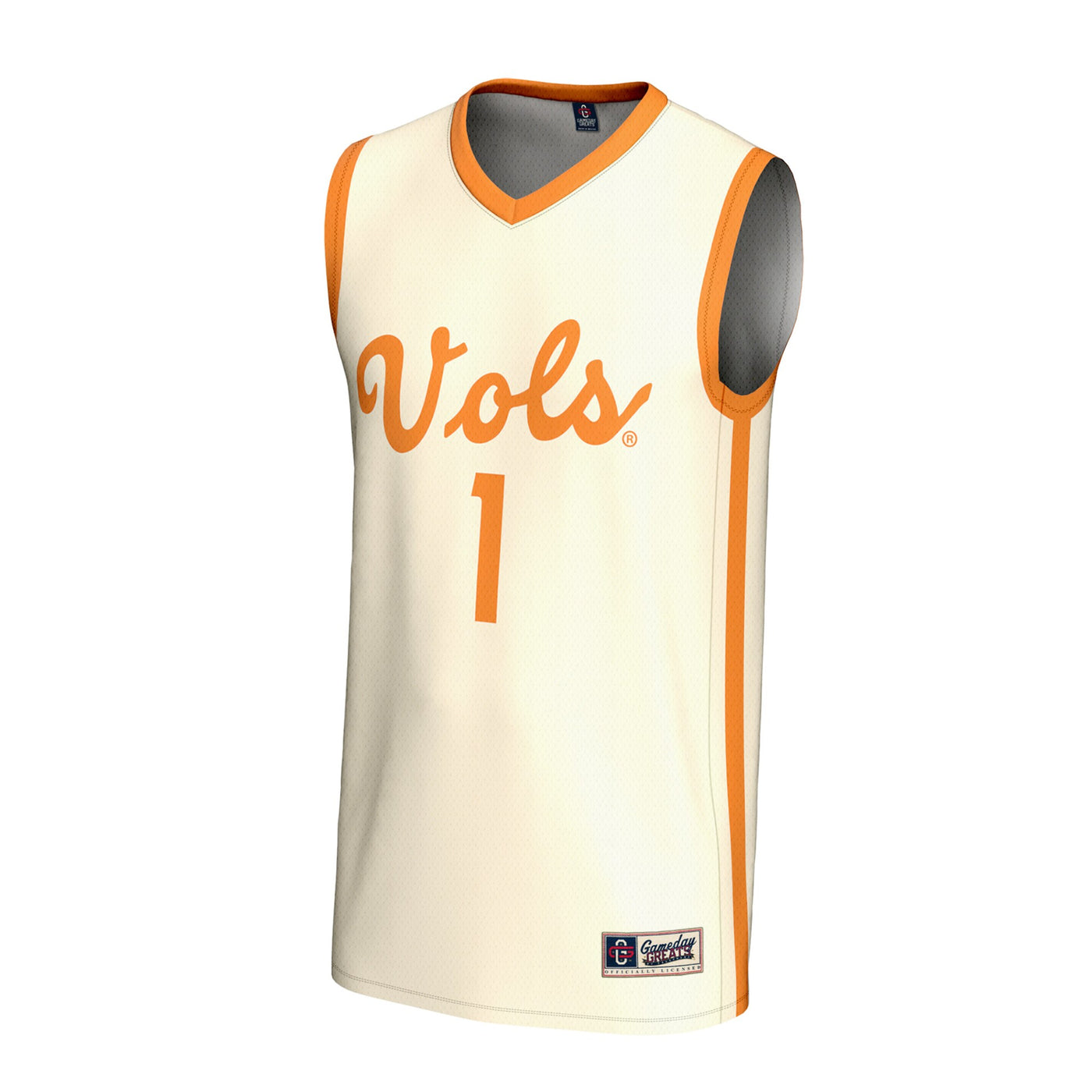 GameDay Greats #1 Cream Tennessee Volunteers Lightweight Basketball Fashion Jersey