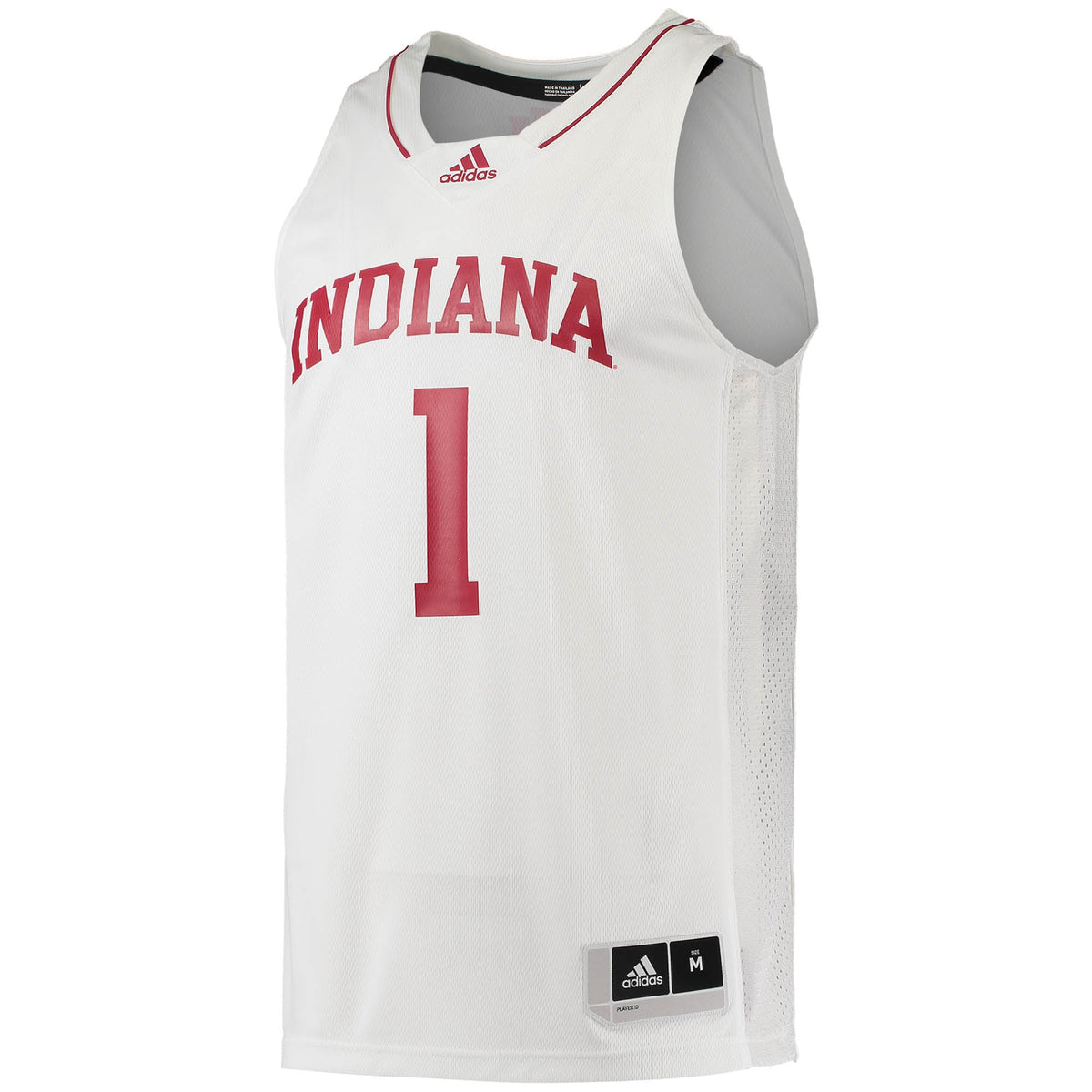 #1 Indiana Hoosiers Swingman Team Basketball Jersey - White