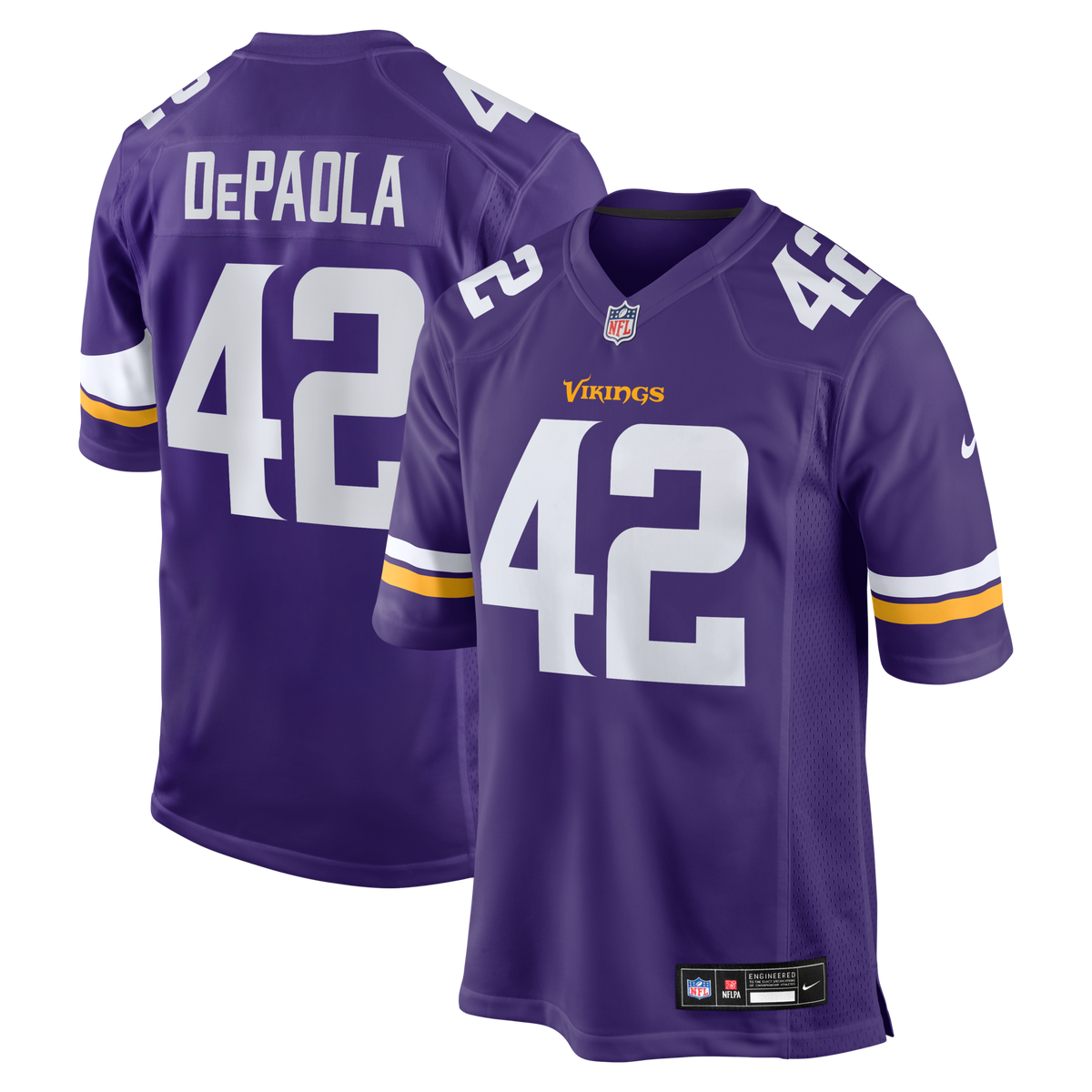Minnesota Vikings Andrew DePaola Purple Game Jersey
