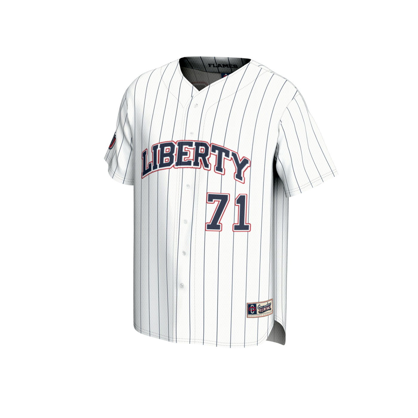 Adult GameDay Greats #71 White Liberty Flames Lightweight Collegiate Baseball Fashion Jersey