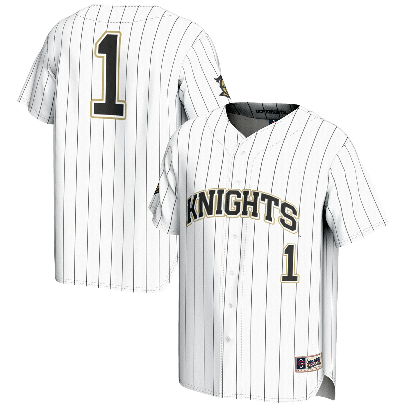 GameDay Greats #1 White UCF Knights Lightweight Baseball Jersey