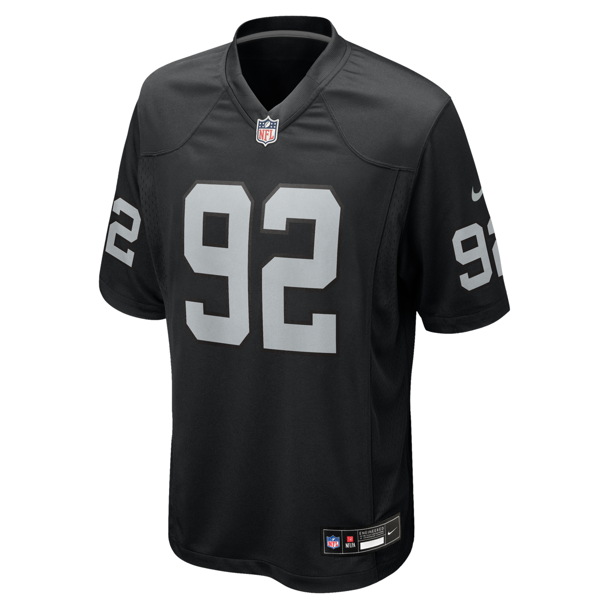 Las Vegas Raiders JJ Pegues Black Team Game Jersey