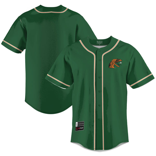 GameDay Greats Green Florida A&M Rattlers Lightweight Baseball Jersey