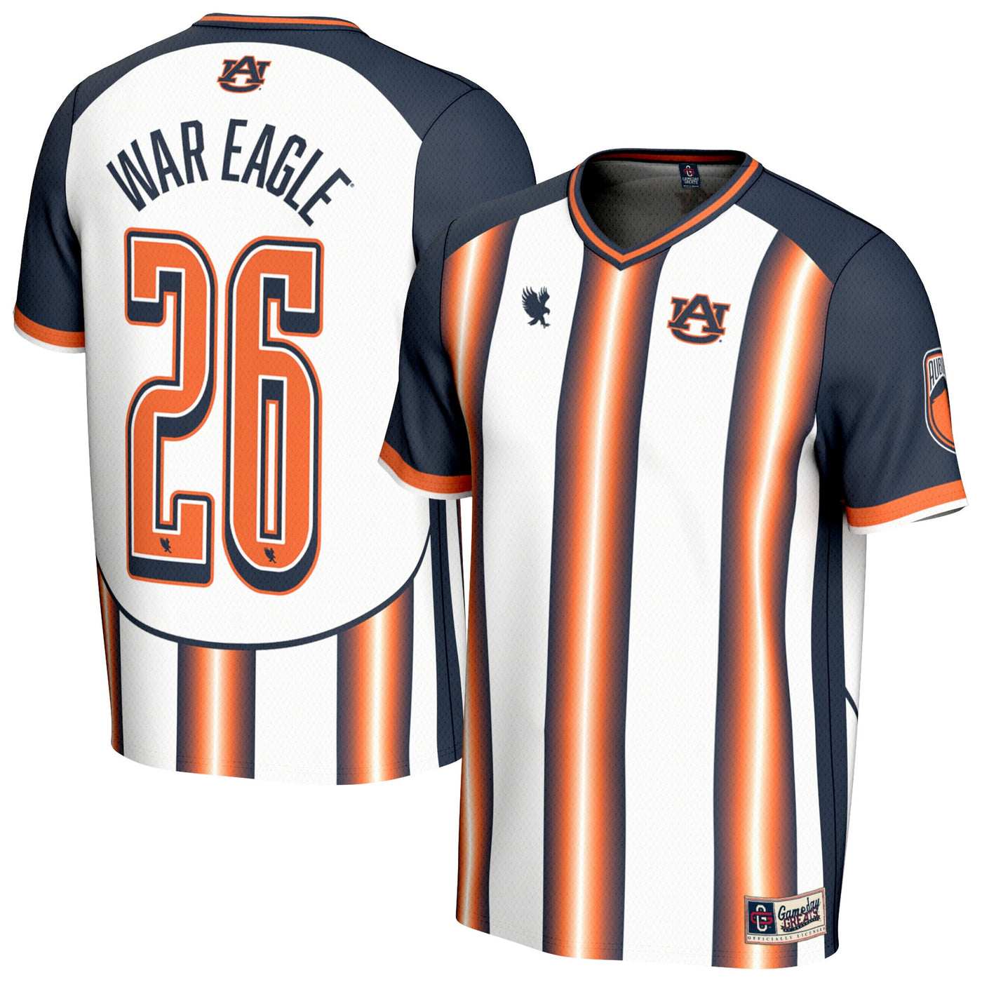 GameDay Greats White Auburn Tigers War Eagle Commemorative Fashion Soccer Jersey