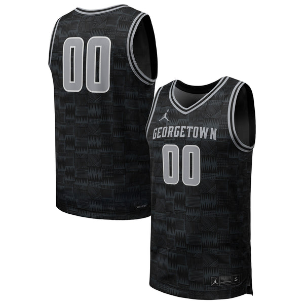 Jordan Brand #00 Black Georgetown Hoyas Replica Basketball Jersey