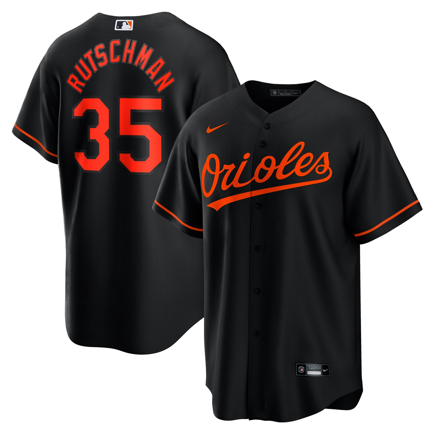 Baltimore Orioles Adley Rutschman Nike Black Alternate Replica Player Jersey