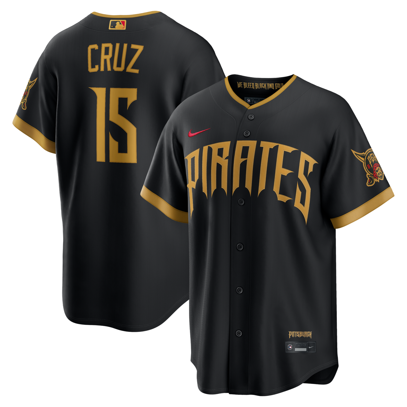 Pittsburgh Pirates Oneil Cruz Nike Black 2026 City Connect Stadium Jersey
