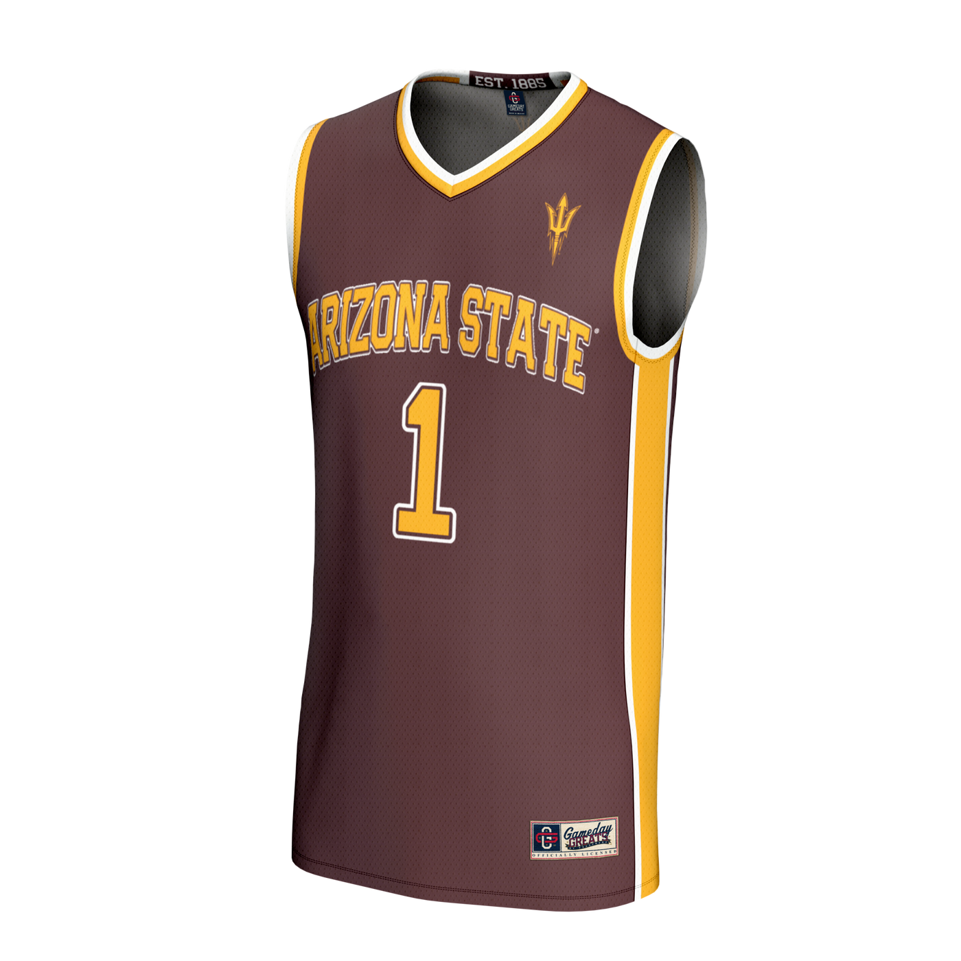 GameDay Greats Maroon #1 Arizona State Sun Devils Lightweight Collegiate Basketball Fashion Jersey