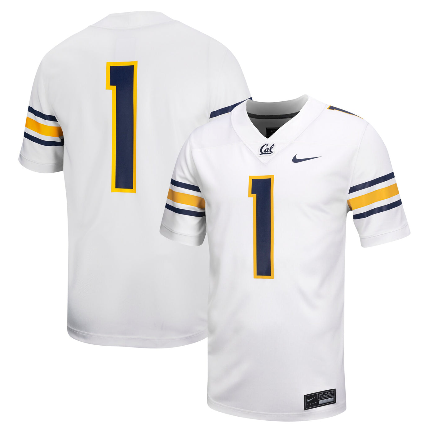 Nike #1 White Cal Bears Untouchable Football Jersey