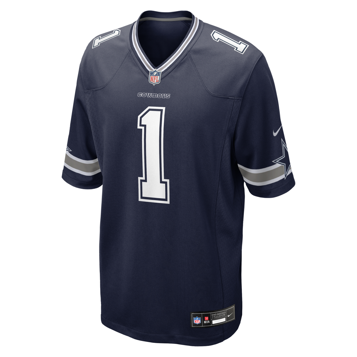 Dallas Cowboys Number 1 Dad Nike Navy Game Jersey