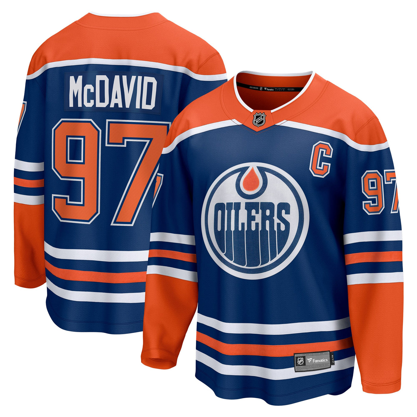 Edmonton Oilers Connor McDavid Fanatics Royal Home Breakaway Jersey
