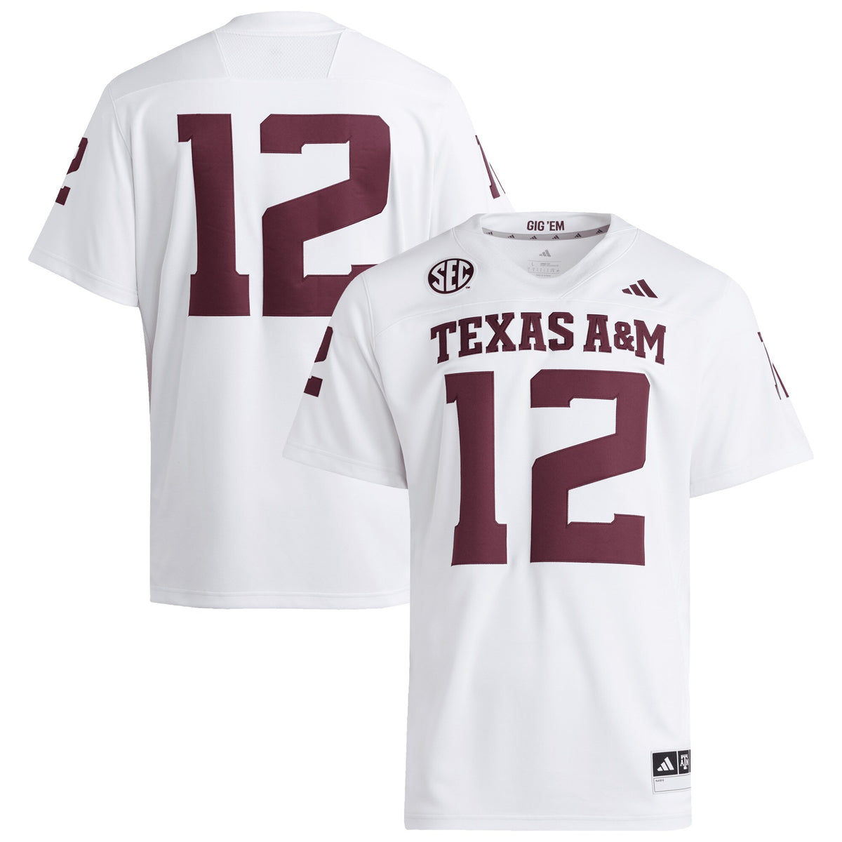 #12 Texas A&M Aggies Premier Jersey - White