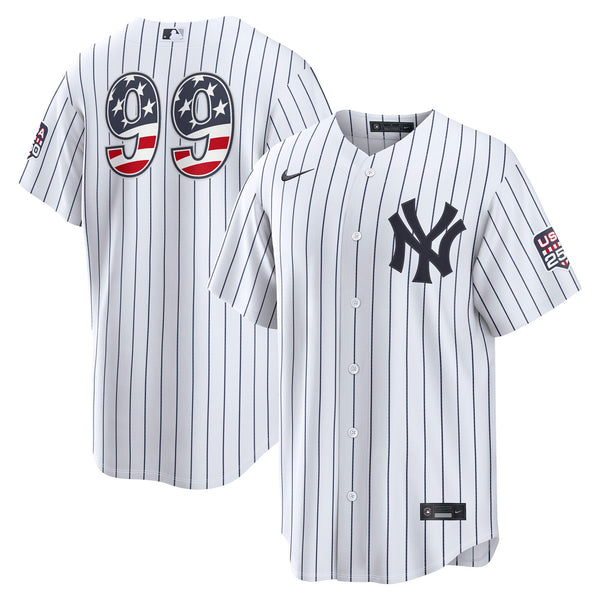 Fourth of July New York Yankees Aaron Judge Nike White USA 250 Stadium Jersey