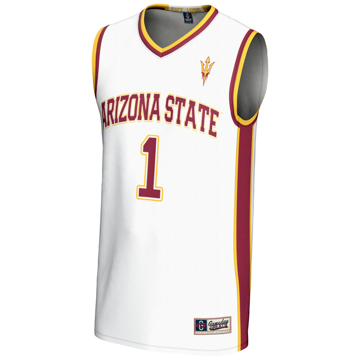 #1 Arizona State Sun Devils GameDay Greats Lightweight Basketball Jersey - White