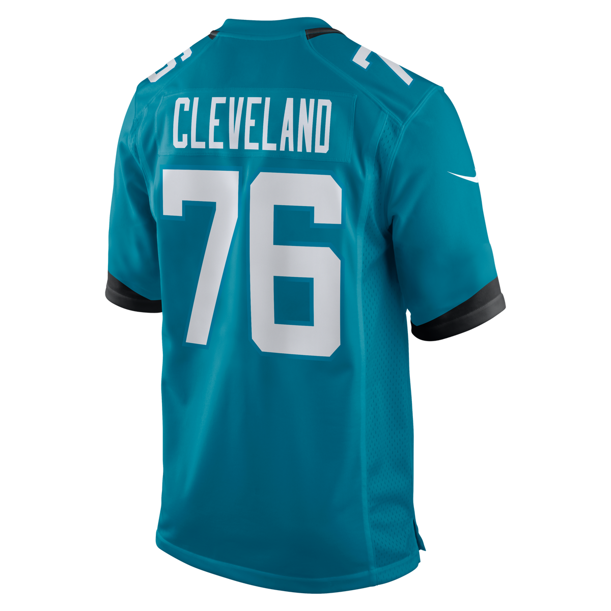 Jacksonville Jaguars Ezra Cleveland Teal Game Jersey