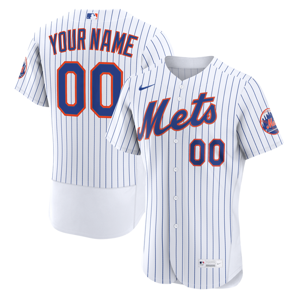 New York Mets White Home Authentic Custom Jersey