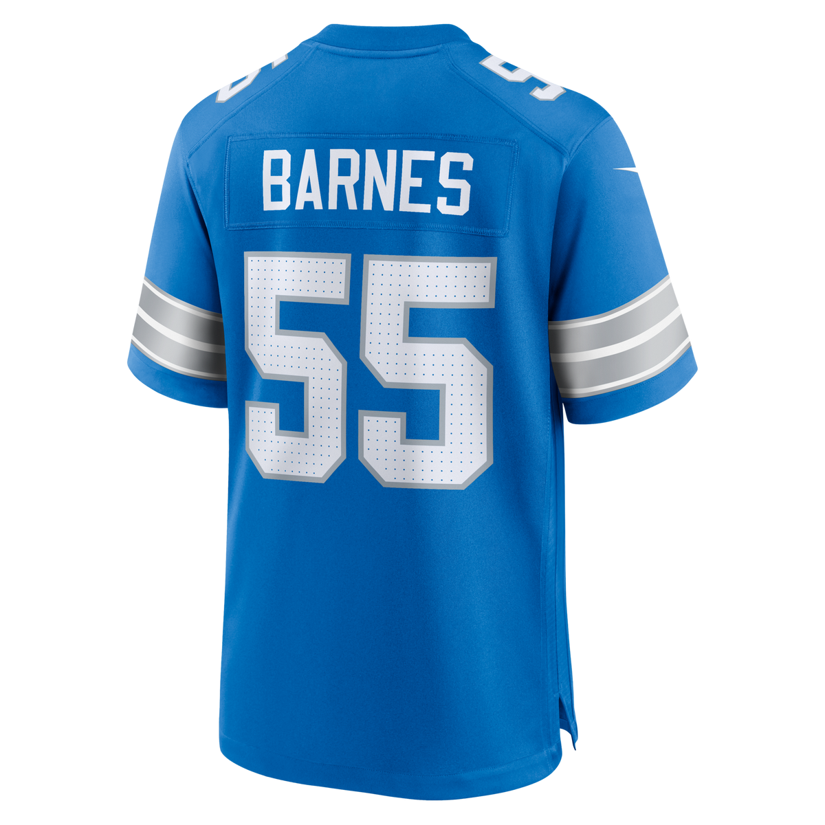 Detroit Lions Derrick Barnes Blue Team Game Jersey