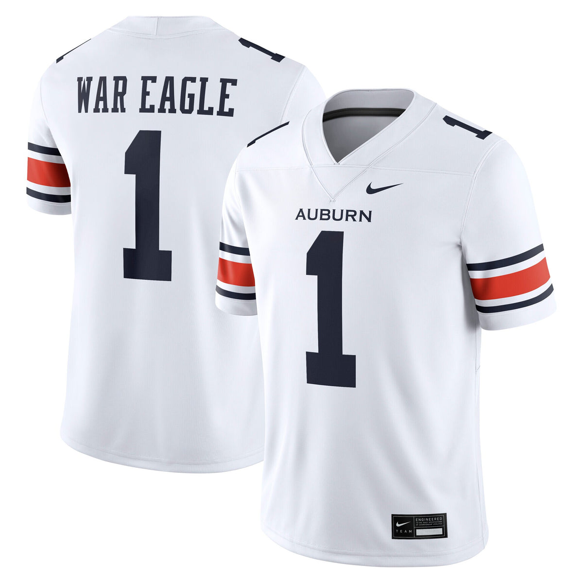 Auburn Tigers Away Football Game Jersey - White
