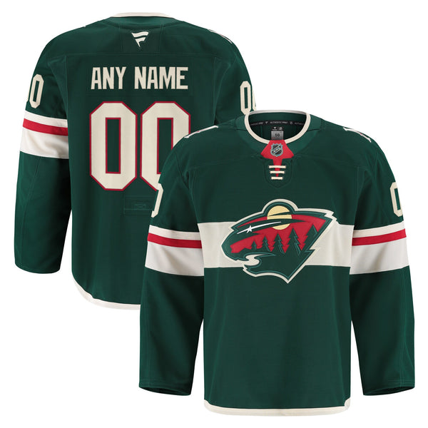 Minnesota Wild Fanatics Green Home Authentic Pro Custom Jersey