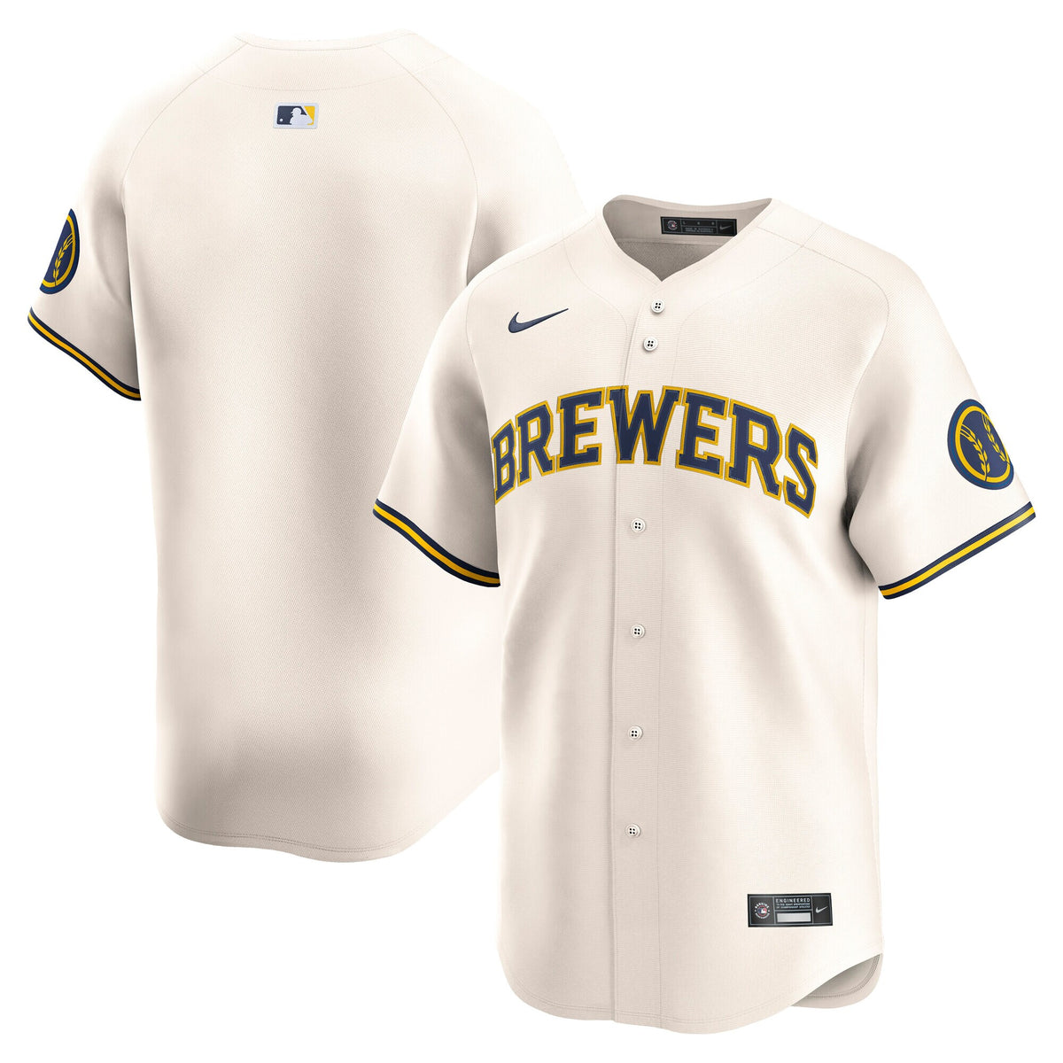 Milwaukee Brewers Cream Home Limited Jersey