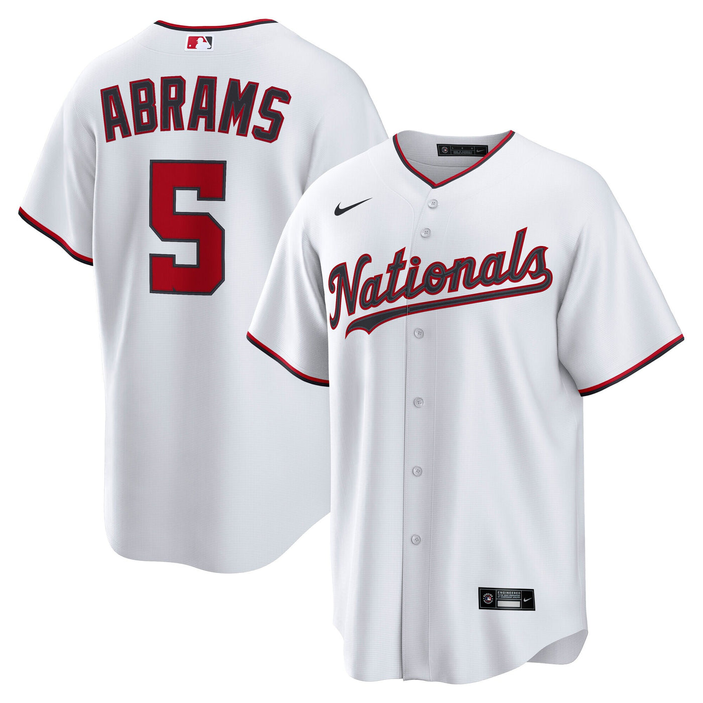 Washington Nationals CJ Abrams Nike White Home Replica Jersey