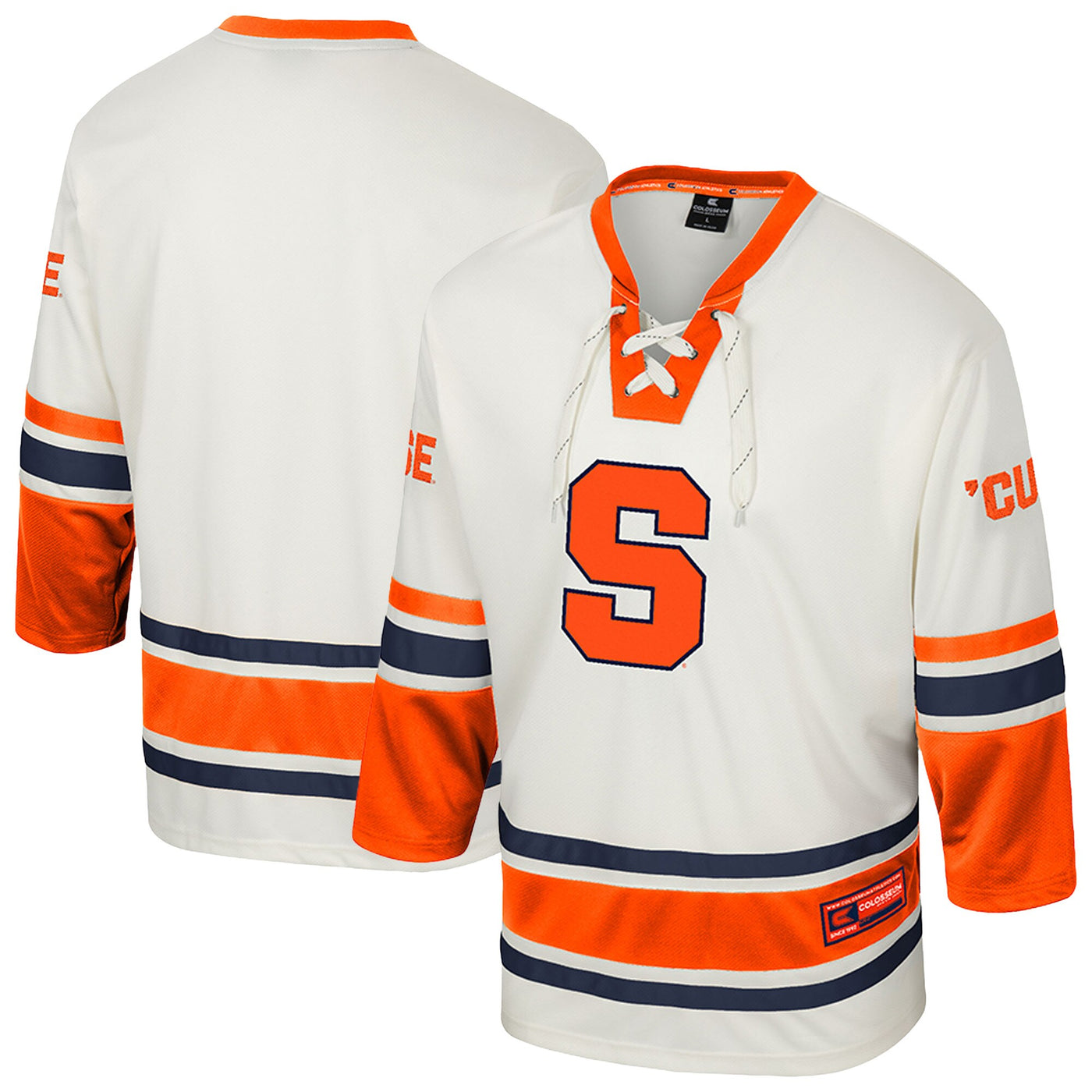 Colosseum Cream Syracuse Orange Puck Proud Fashion Hockey Jersey