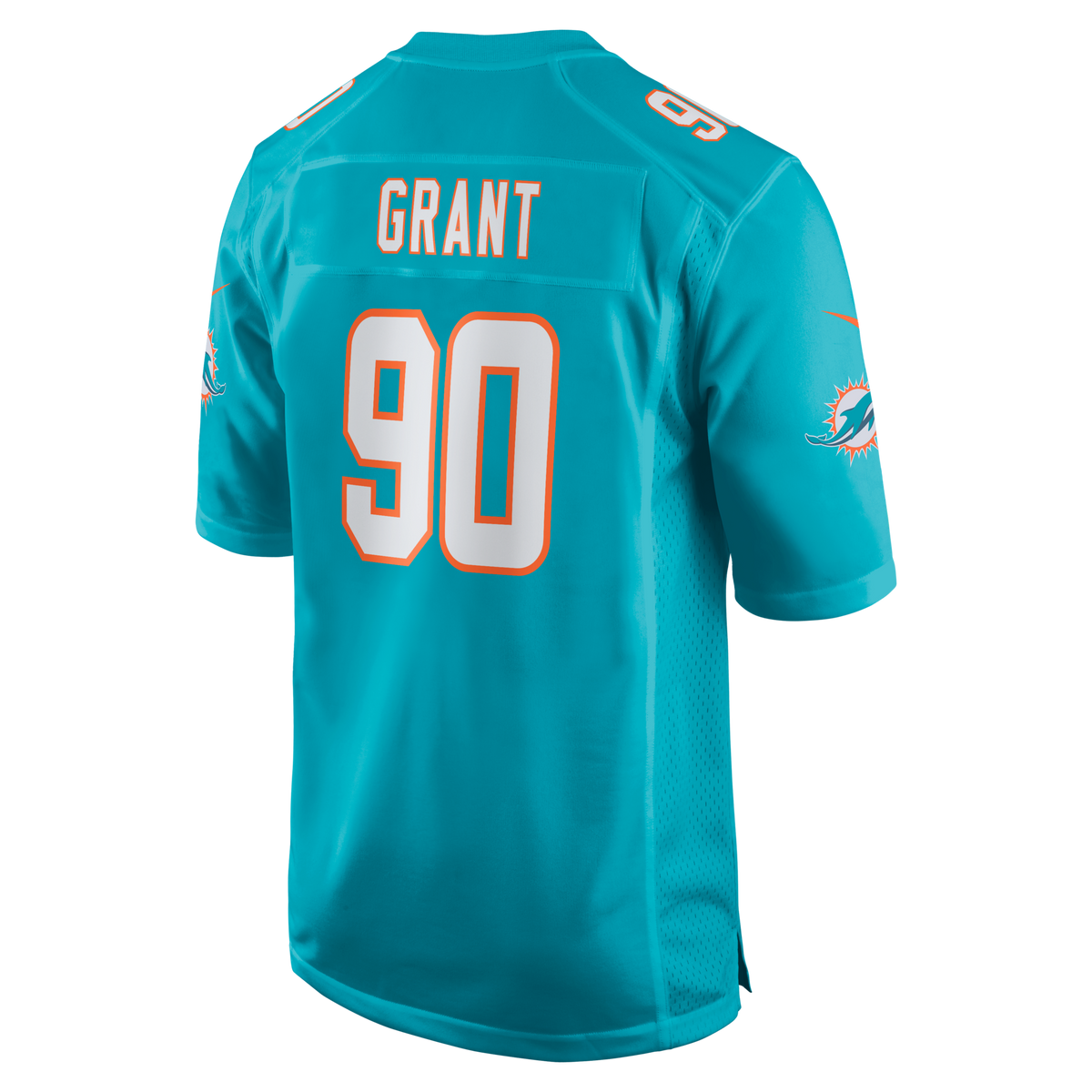 Miami Dolphins Kenneth Grant Aqua Team Game Jersey