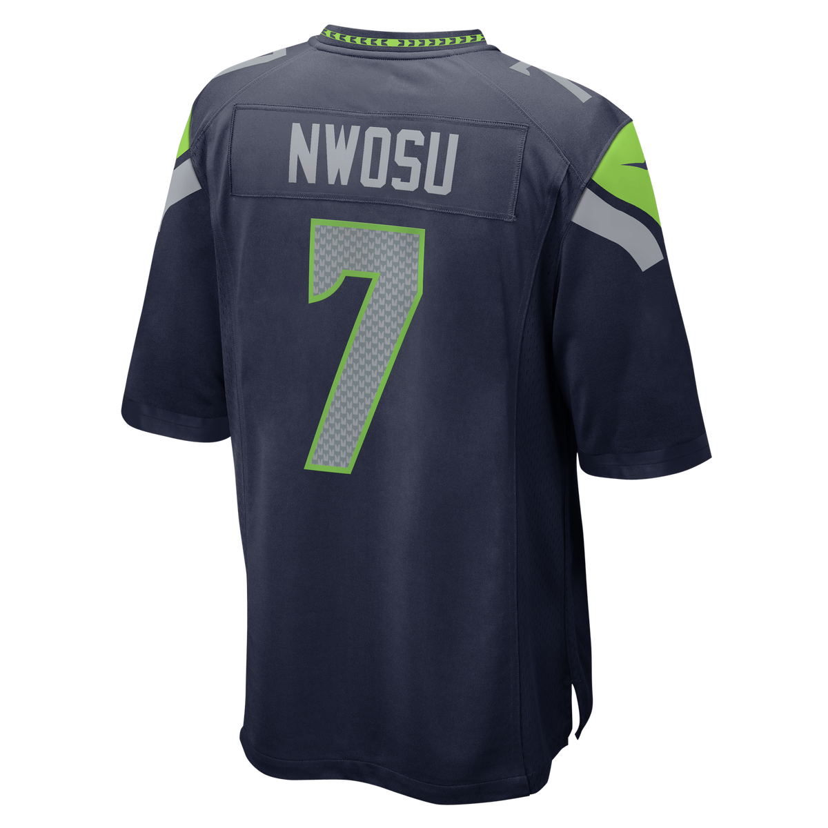 Seattle Seahawks Uchenna Nwosu Nike College Navy Team Game Jersey