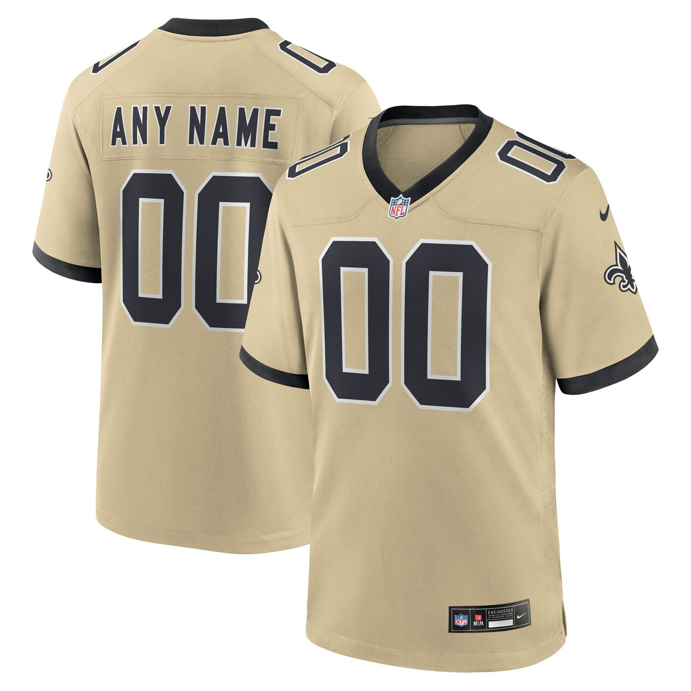 New Orleans Saints Nike Gold Gameday Golds Alternate Custom Game Jersey