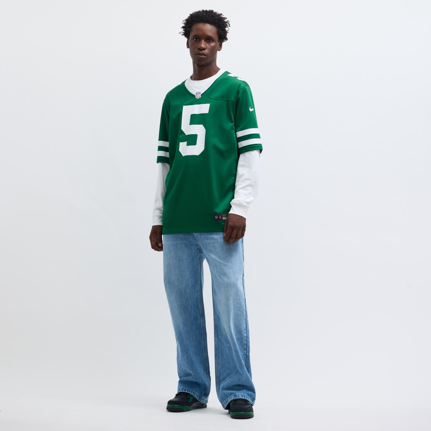 New York Jets Garrett Wilson Nike Legacy Green Game Jersey