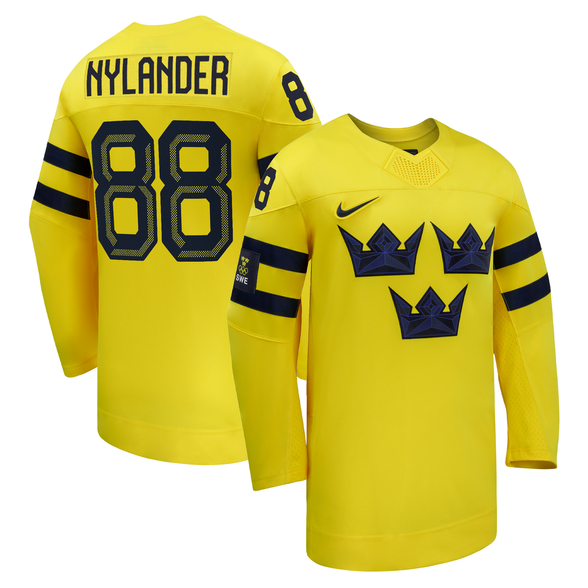 Sweden Hockey William Nylander Yellow 2026 Away Replica Jersey