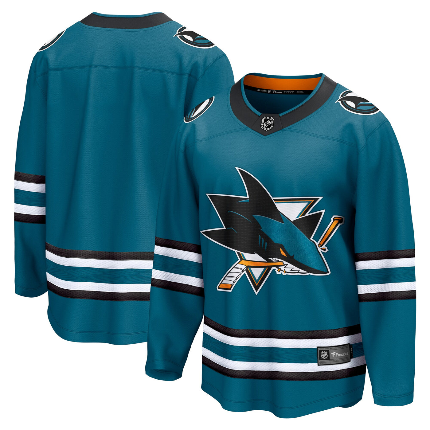 San Jose Sharks Fanatics Teal Home Breakaway Jersey