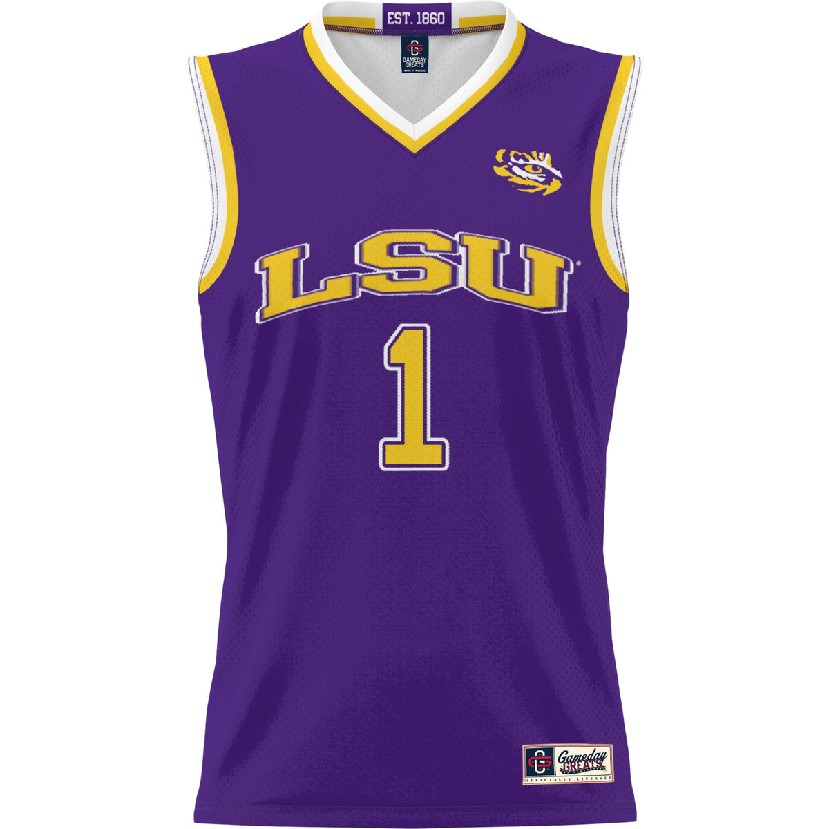 #1 LSU Tigers GameDay Greats Lightweight Basketball Jersey - Purple