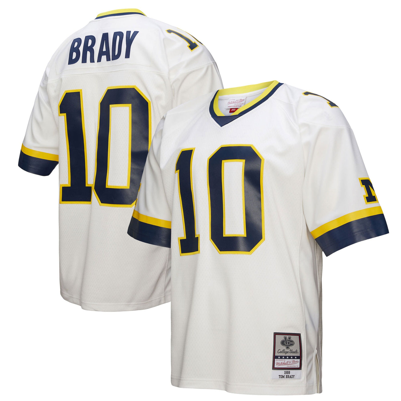 Mitchell & Ness Tom Brady White Michigan Wolverines 1999 Legacy Jersey