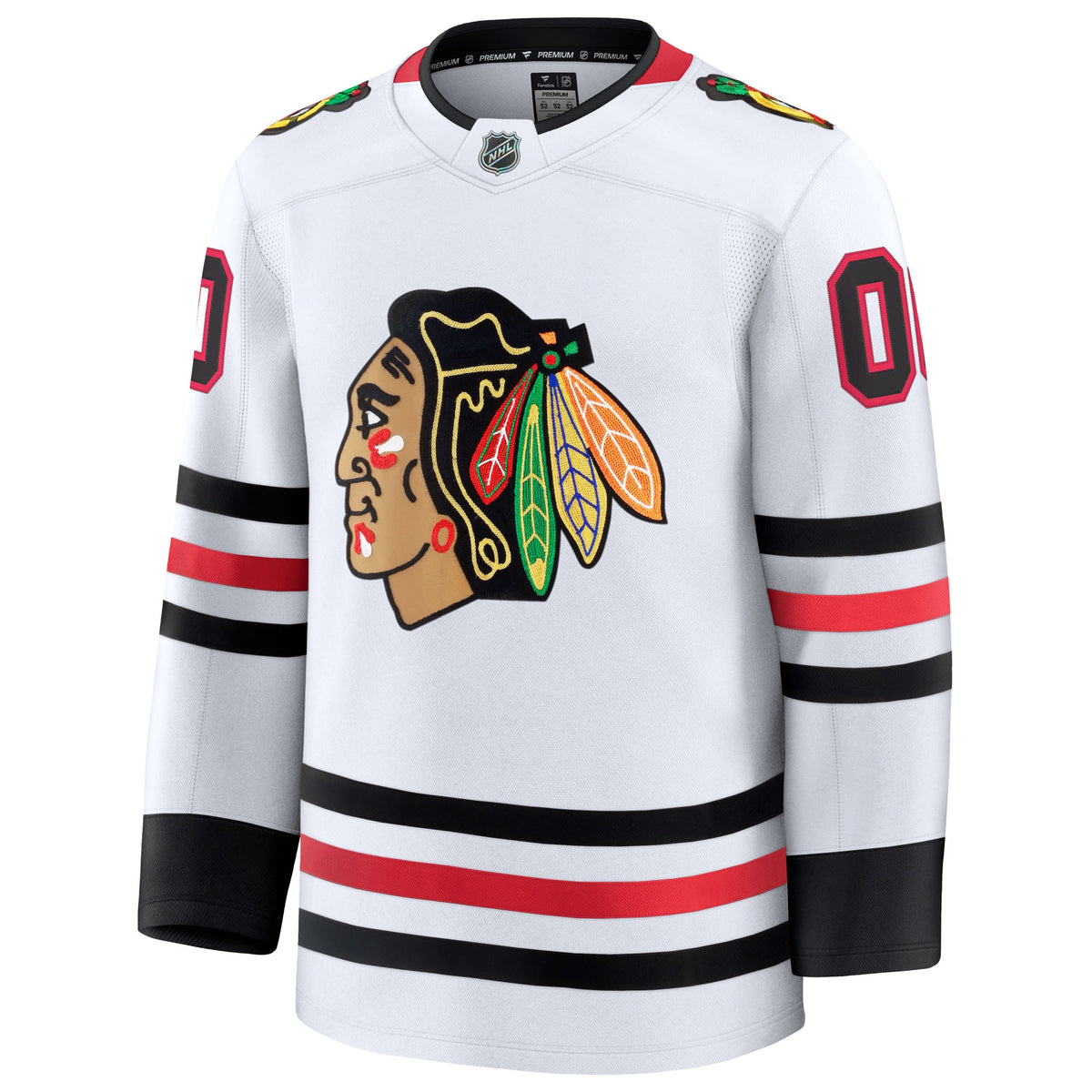 Chicago Blackhawks Fanatics White Away Premium Custom Jersey