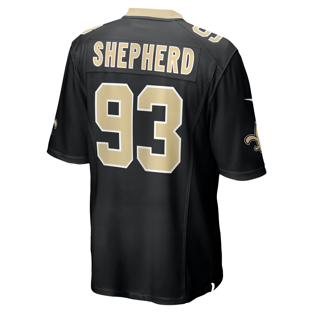 New Orleans Saints Nathan Shepherd Black Game Jersey