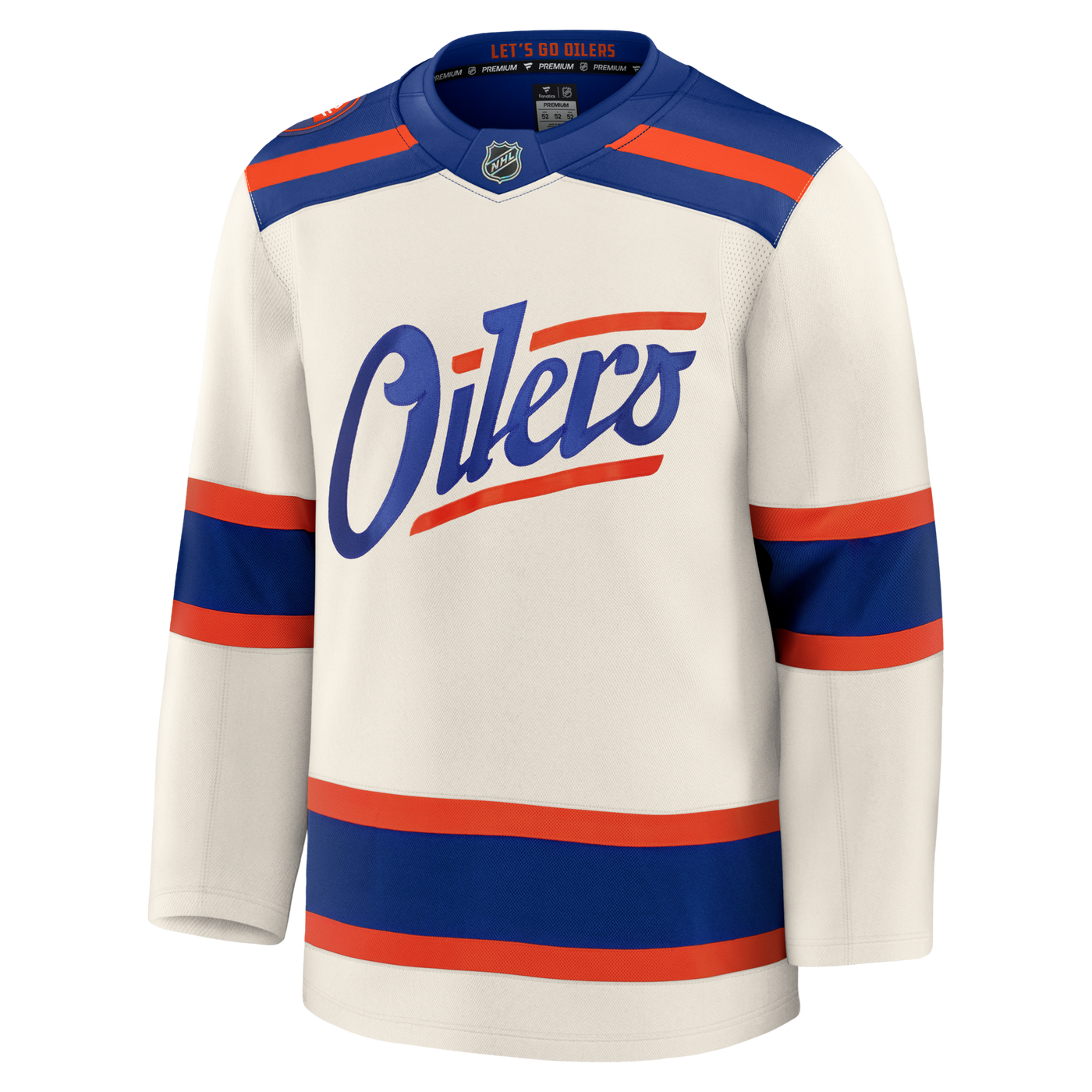 Edmonton Oilers Fanatics Light Beige Alternate Premium Jersey