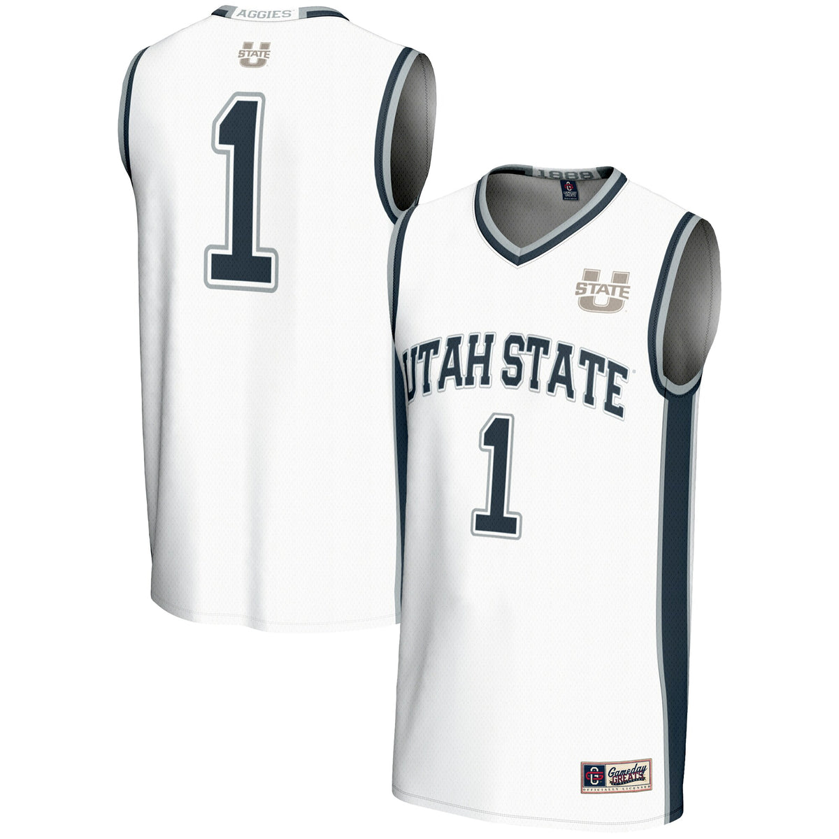 #1 Utah State Aggies GameDay Greats Lightweight Basketball Jersey - White